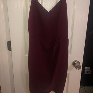 Maroon slit dress